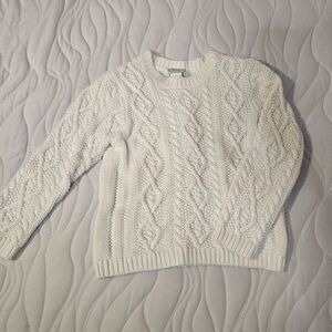 Talbots Kids‎ Vintage Cream Cable Knit Sweater